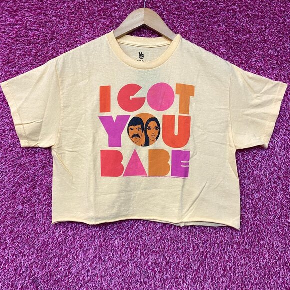 Sonny and Cher I Got You Babe Crop top Size Small - Picture 1 of 5